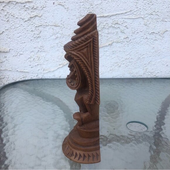 Vintage Cocc Joe's Carved Hawaiian Hapa Wood "Winner Tiki" Totem Statue Figure - Picture 4 of 9